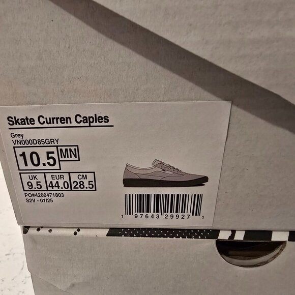 Vans Skate Curren Caples Grey Yellow VN000D85GRY Men's Size 10.5 US NEW - Picture 11 of 11